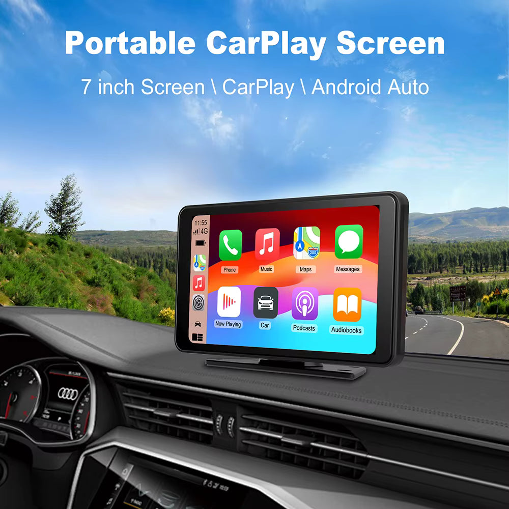 CarPlay Auto Scherm 7 Inch – Plug and Play Dashboard Display