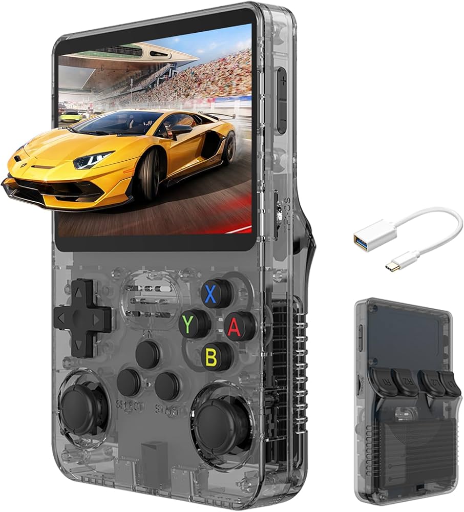 Retro Draagbare Videogameconsole, Draagbare Retro-gamingconsole - 640 X 480 3,5 Inch Scherm, Zakformaat, 3000 MAh, Dubbele 3D-joystick (wit) (128G Retro Draagbare Videogameconsole, Draagbare Retro-gamingconsole - 640 X 480 3,5 Inch Scherm, Zakformaat, 3000 MAh, Dubbele 3D-joystick (wit) (128G