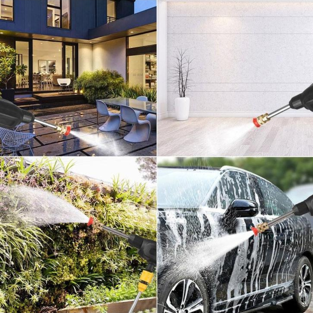 Accu Hoge Druk Reiniger – Krachtige Schoonmaak, Volledige Bewegingsvrijheid 💦🔋